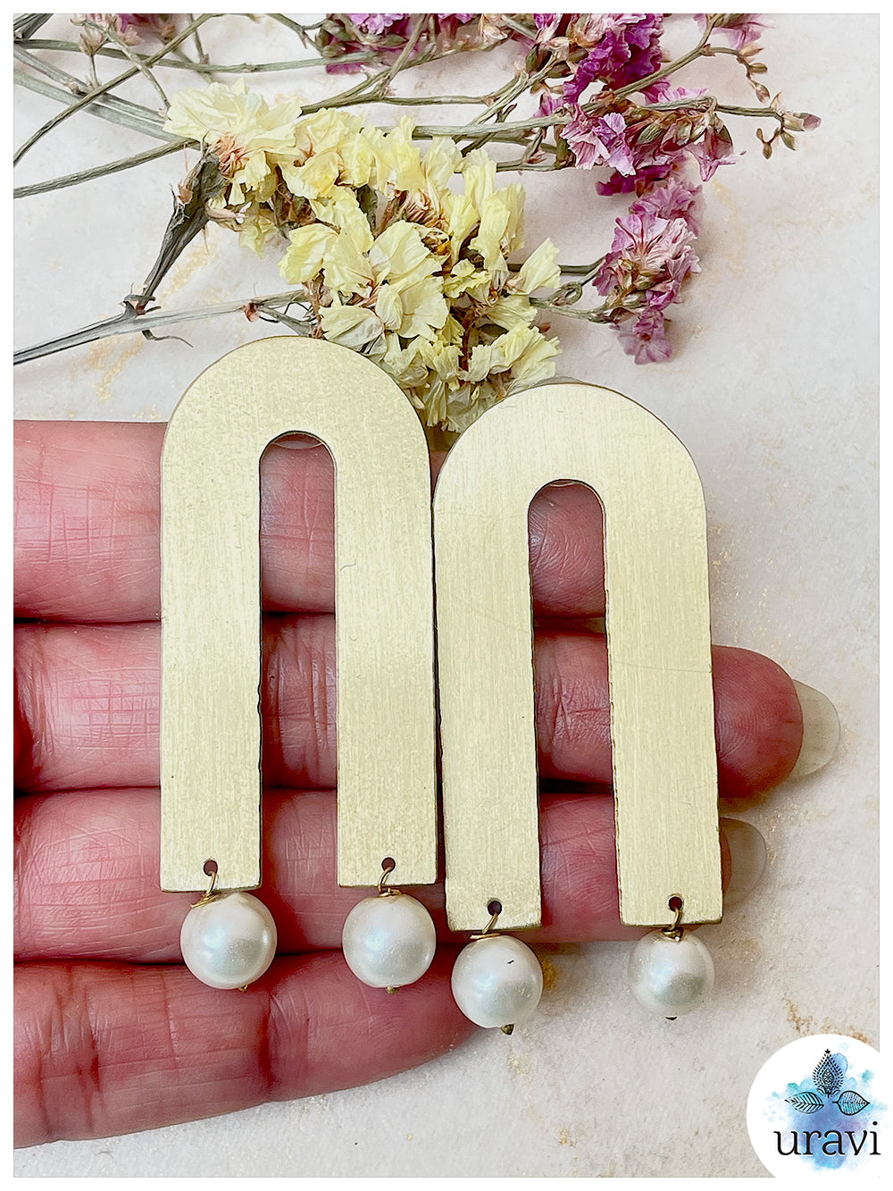 Golden Utopia - Matt Gold Stud Earrings