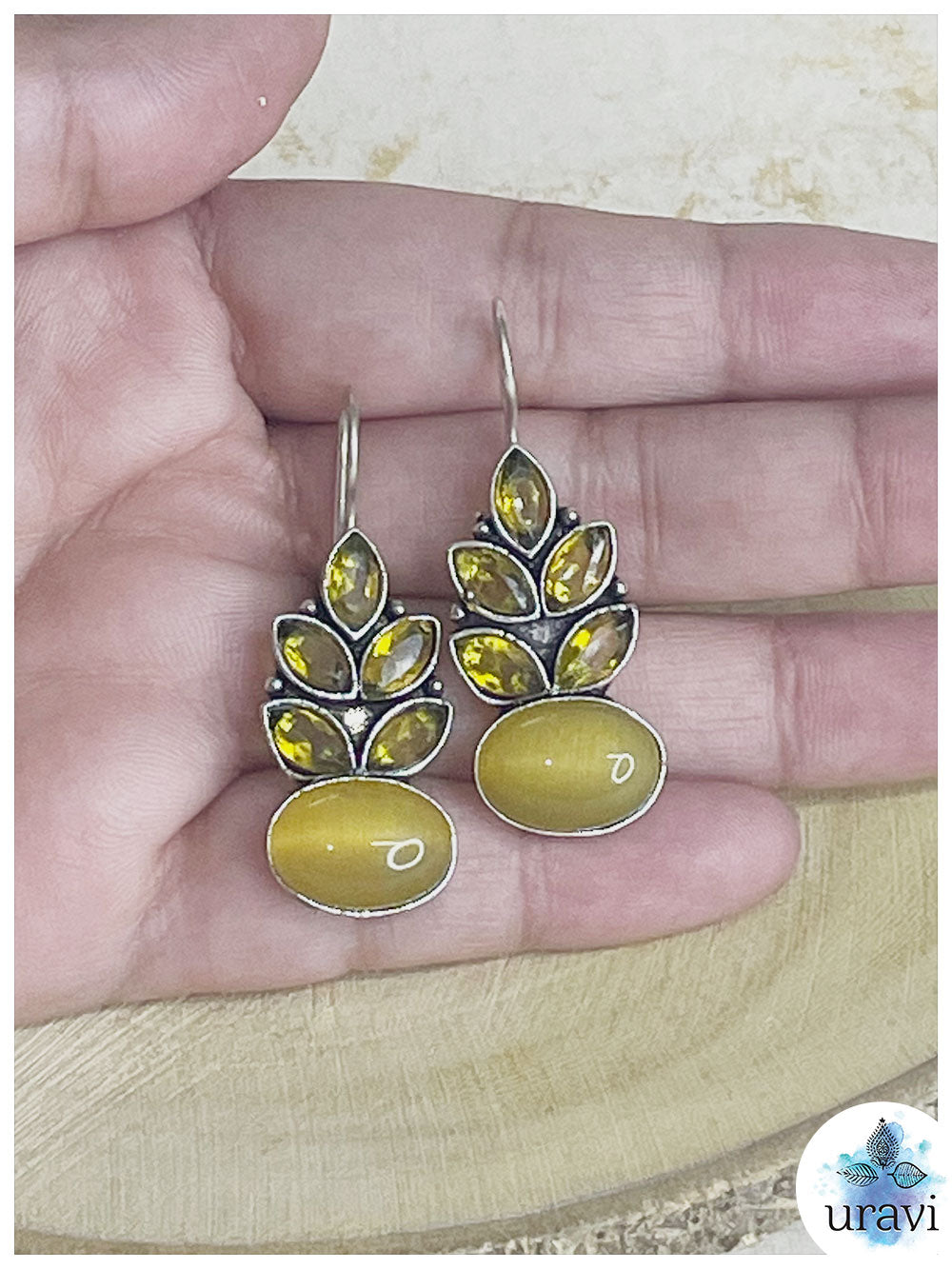 Blooming Buds - Silver Look-Alike Dangler Earrings