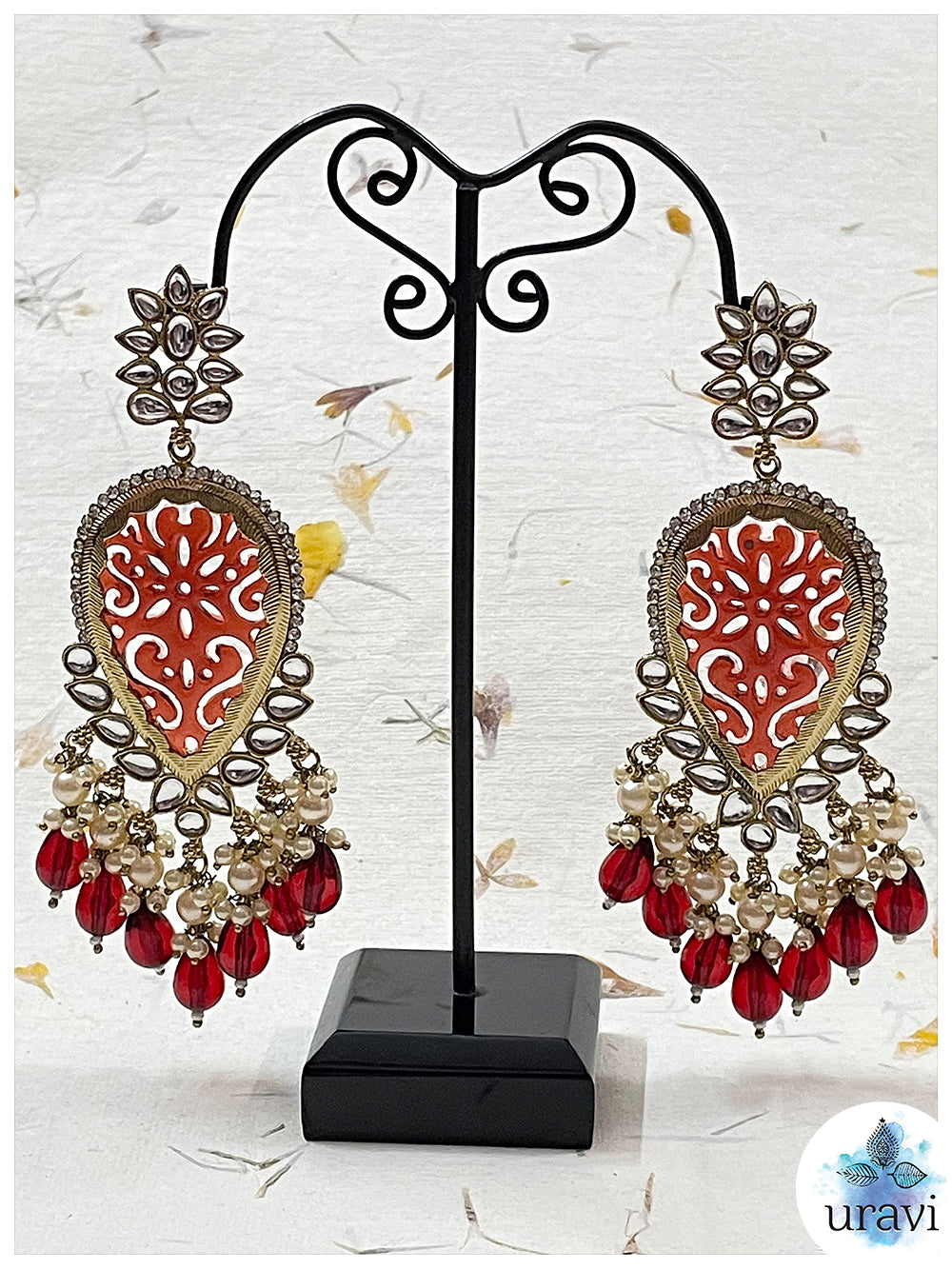 Manisha Bollywood Style Long Kundan Dangler Earrings