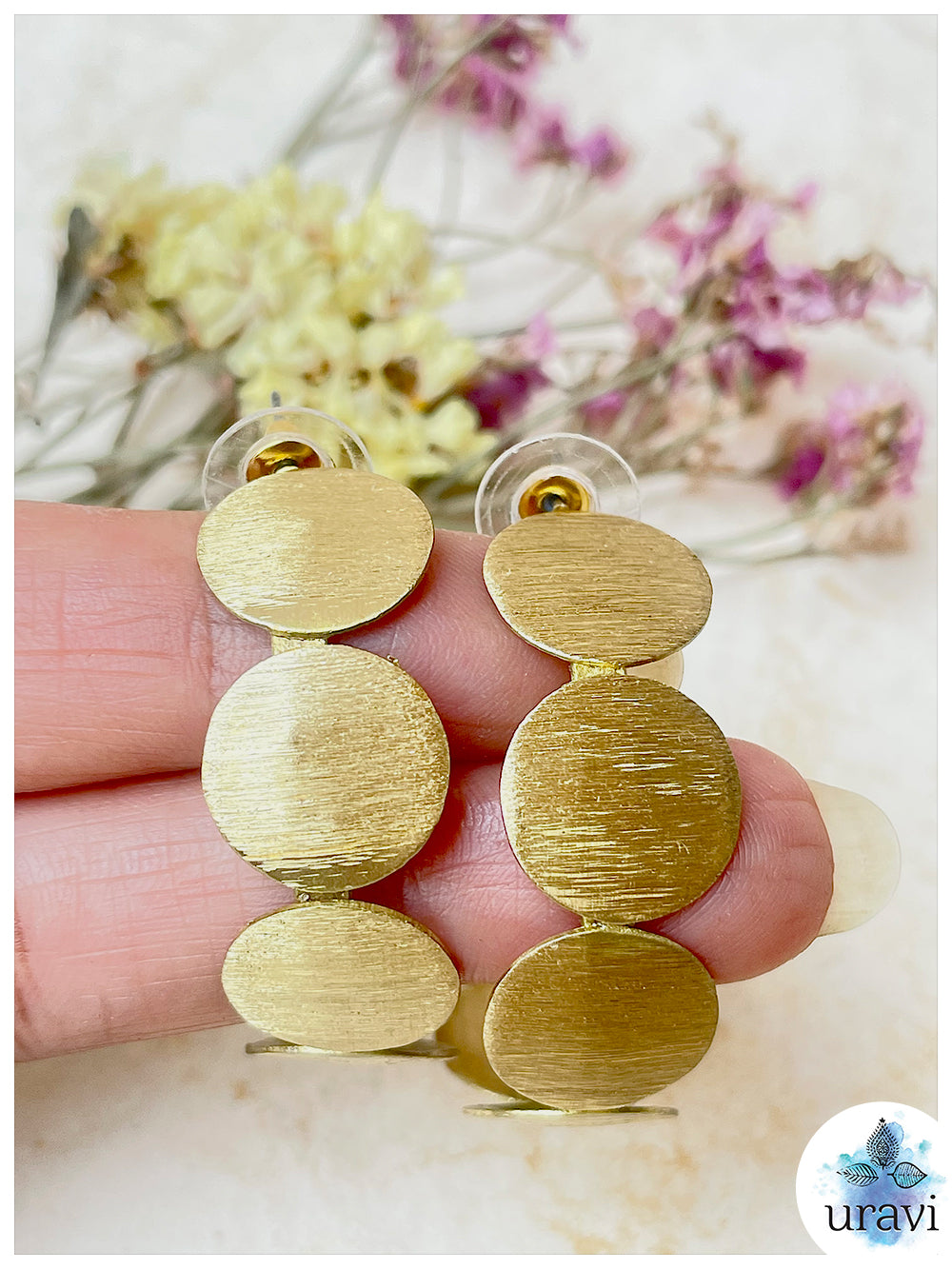 GoldenHalo - Matt Gold Hoop Earrings