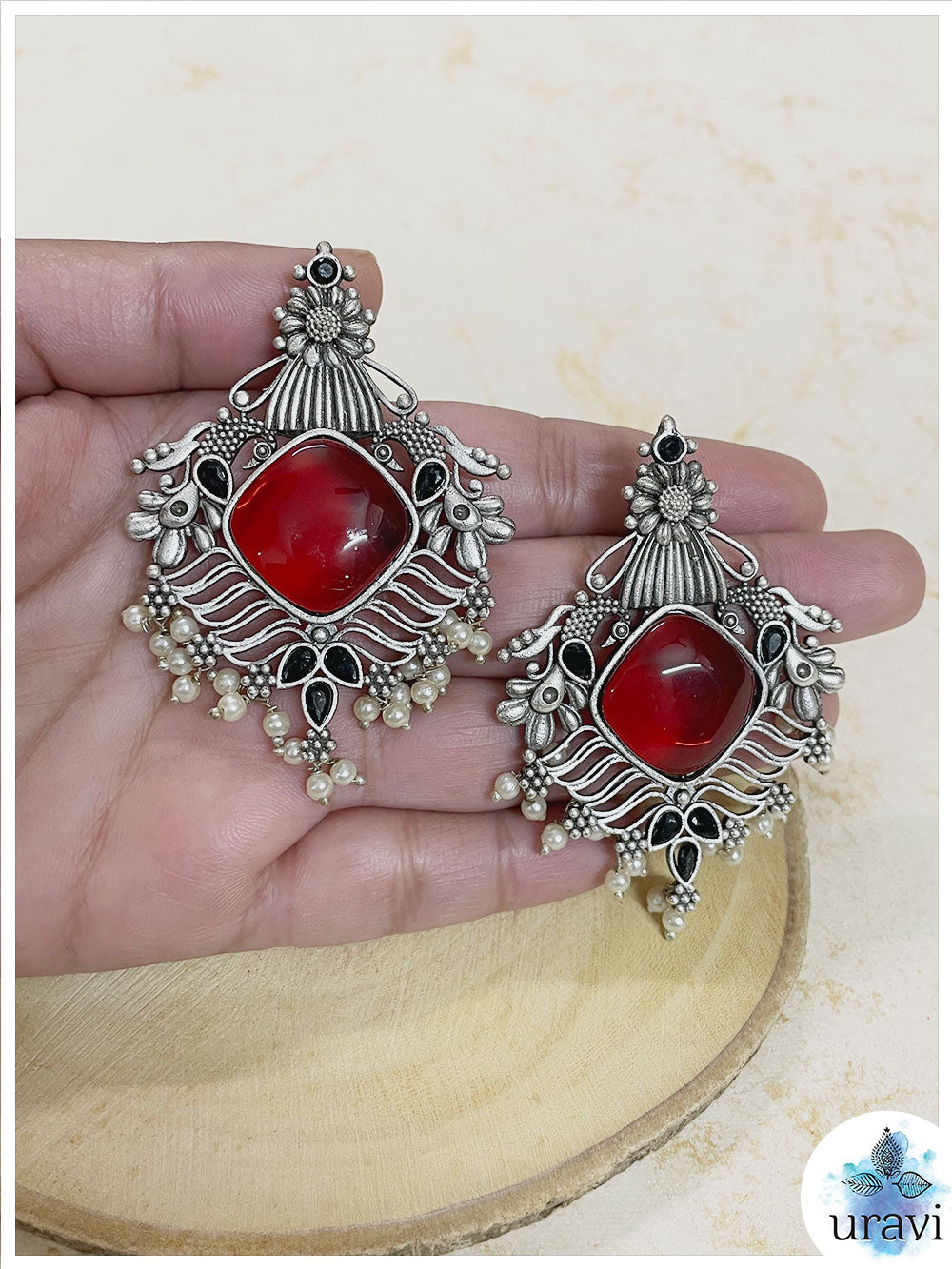 Kiara Silver Look-Alike Dangler Earrings