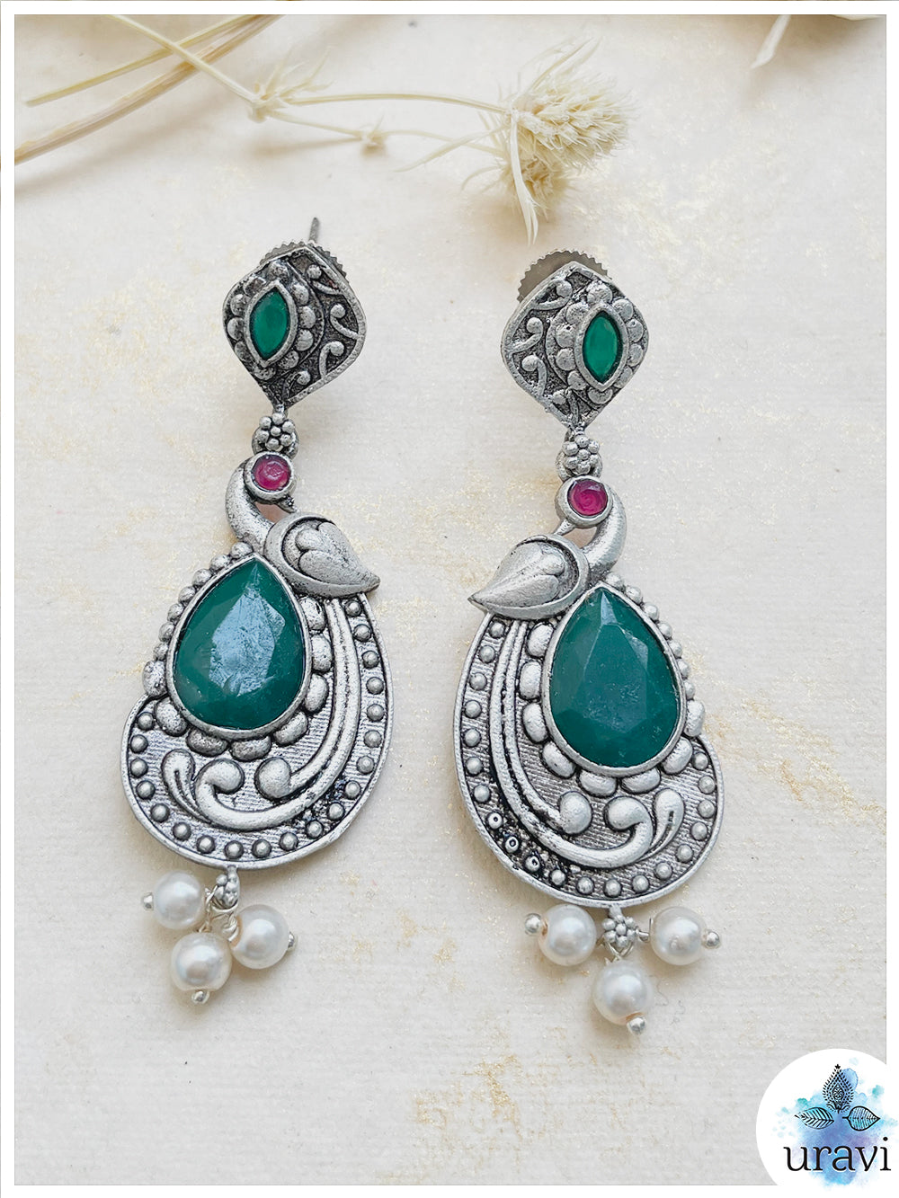 Peehu - Sliver Look Alike Dangler Earring
