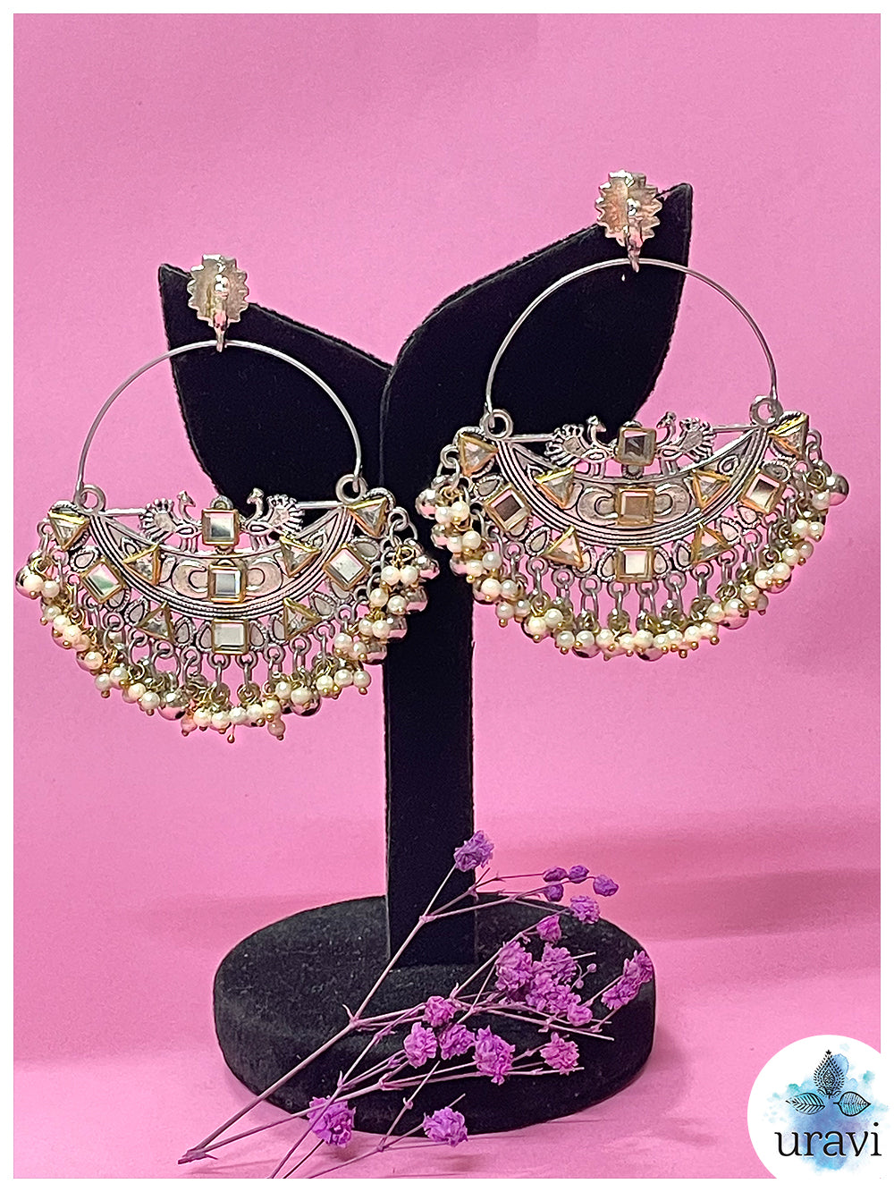Chandralekha Chandbali Earrings
