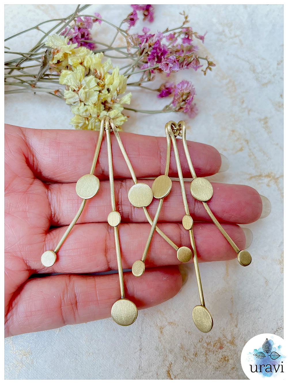 Golden Bouquet - Matt Gold Stud Earrings