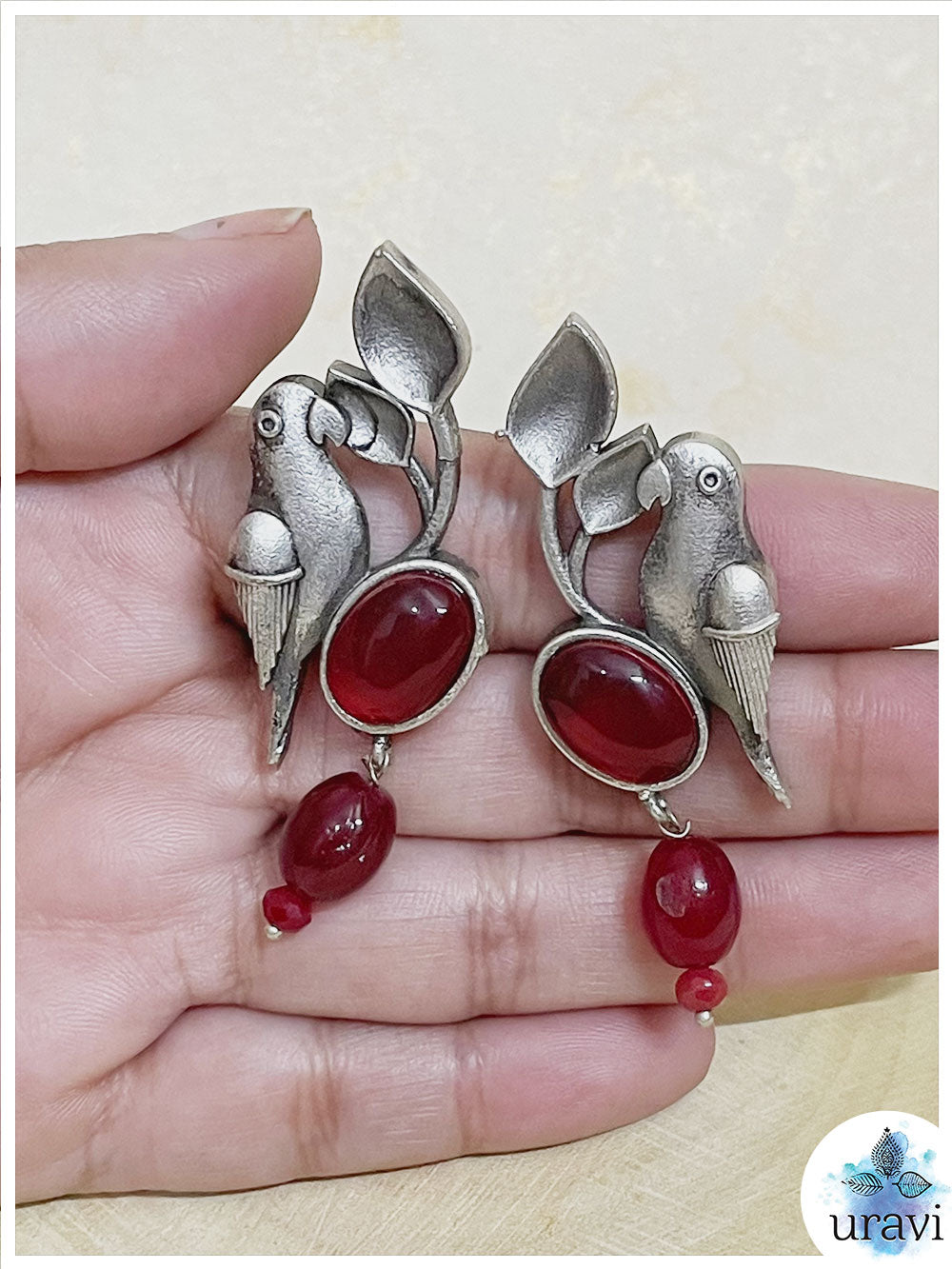 Maina Silver Look-Alike Dangler Earrings