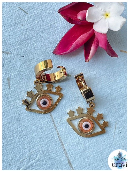 Starlet Evil Eye Anti-Tarnish Small Dangler Earrings