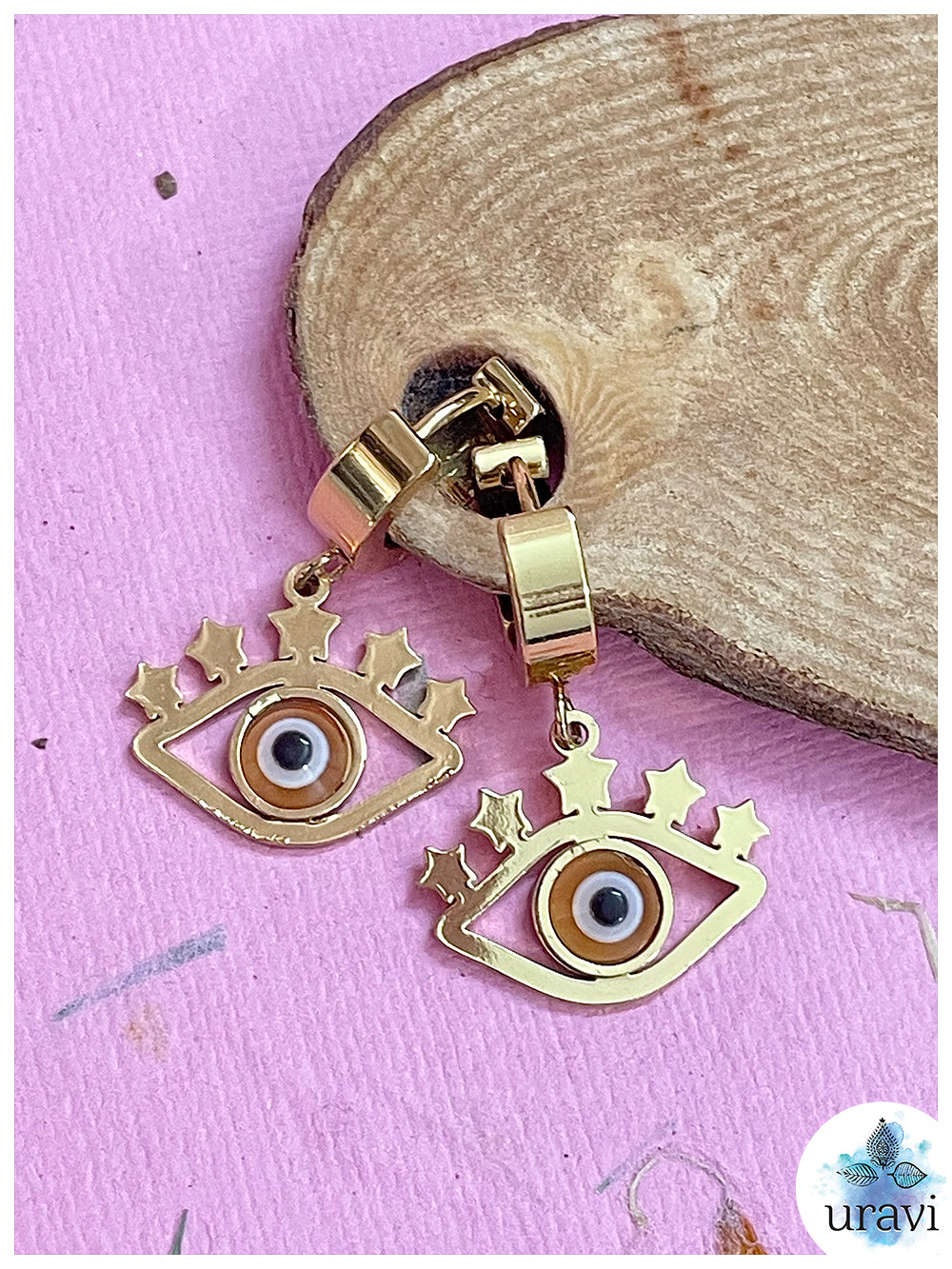 Starlet Evil Eye Anti-Tarnish Small Dangler Earrings