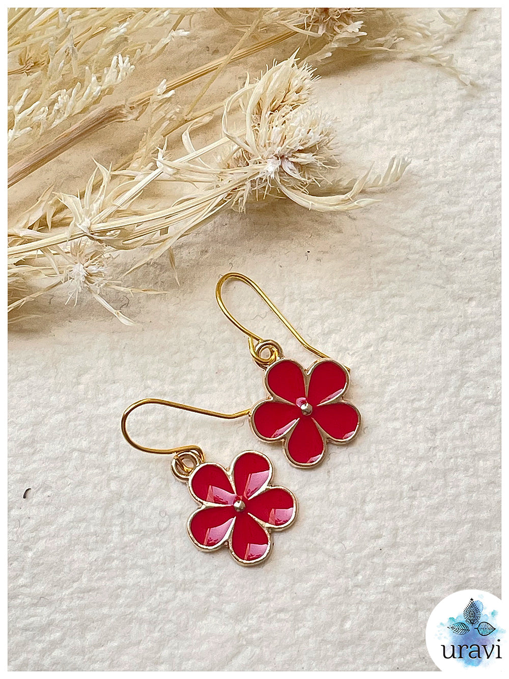 Petal Delight - Floral Small Dangler Earrings
