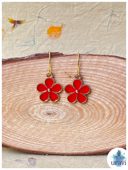 Petal Delight - Floral Small Dangler Earrings
