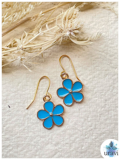Petal Delight - Floral Small Dangler Earrings