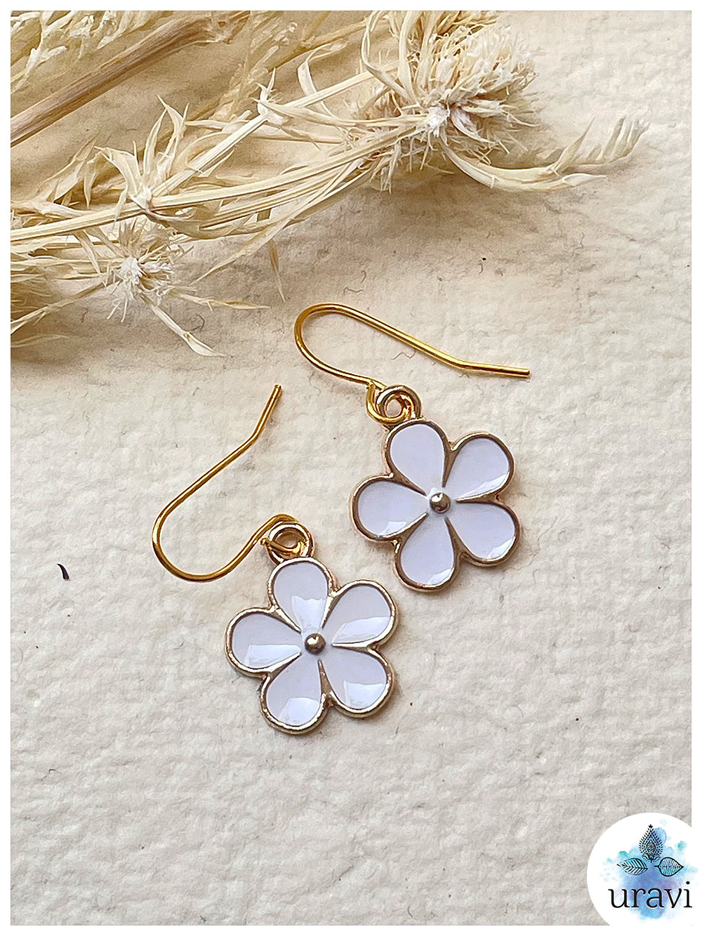 Petal Delight - Floral Small Dangler Earrings