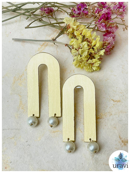 Golden Utopia  - Matt Gold Stud Earrings