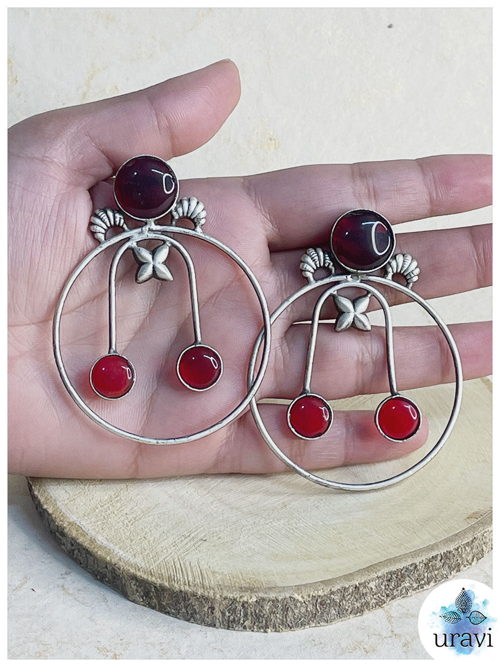 Aline Silver Look-Alike Stud Earrings