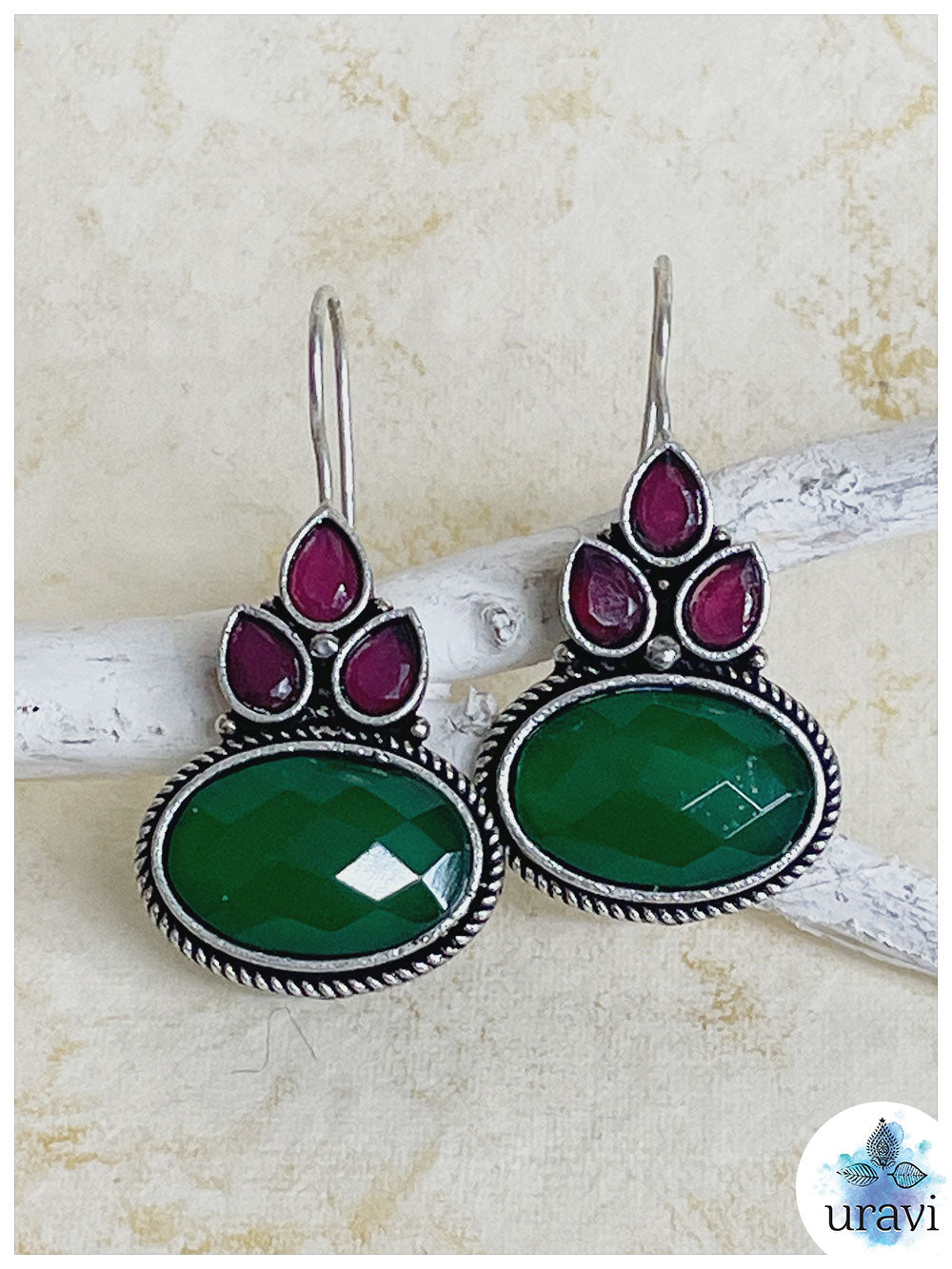 Anika - Silver Look-Alike Dangler Earrings