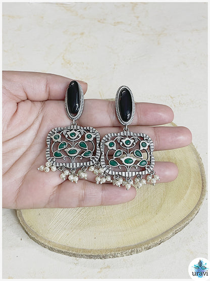 Adya - Sliver Look Alike Dangler Earring