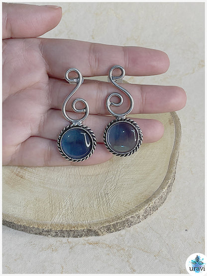 Sagarika - Silver Look Alike Stud Earring