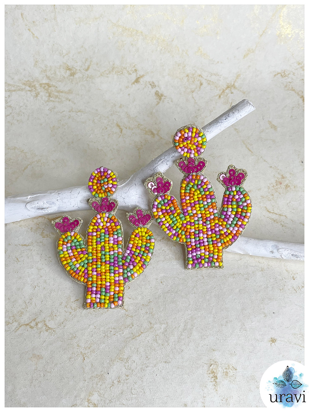 Sunburst Cactus Handmade Earring