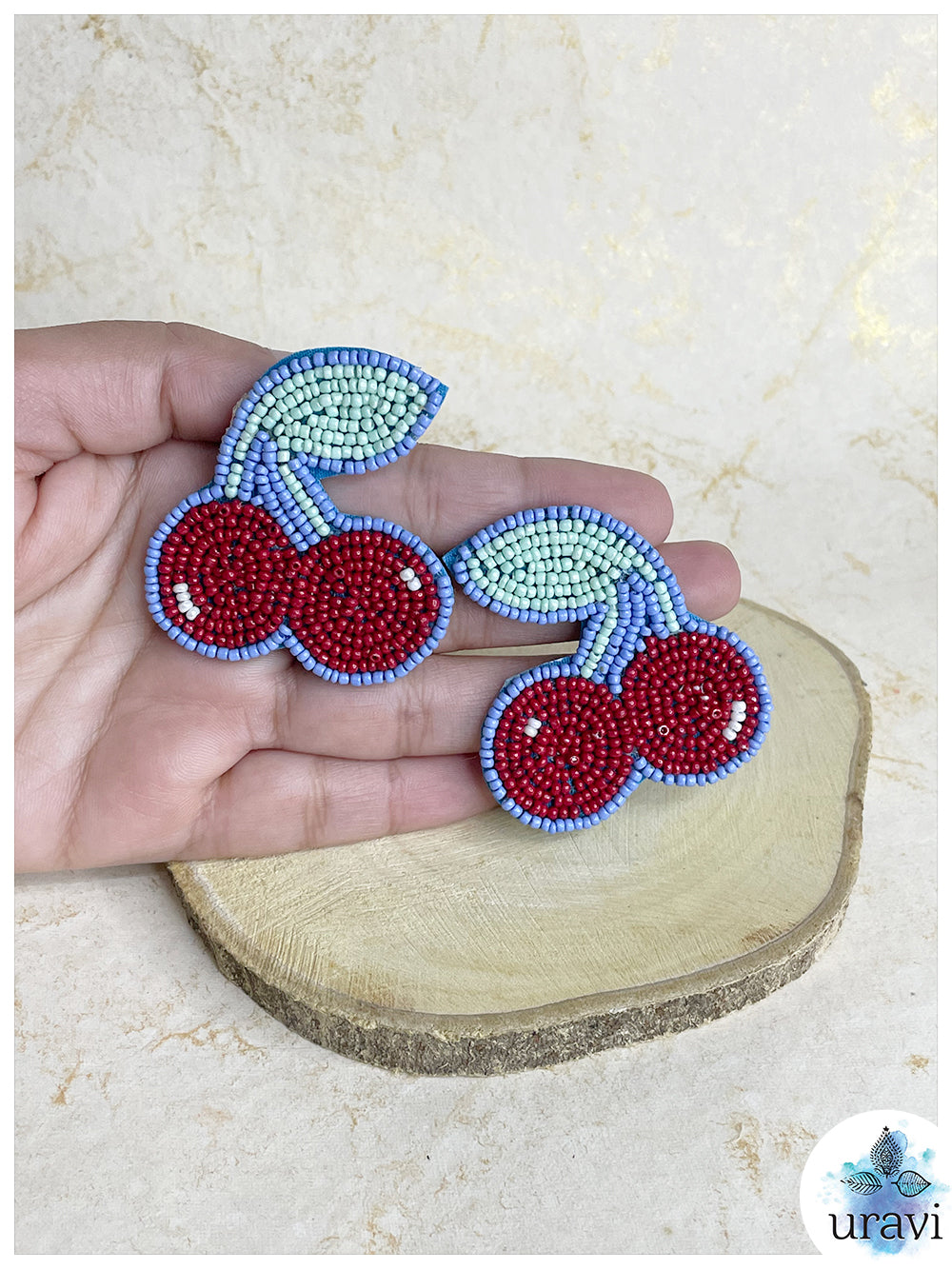 Cherry Berry - Handmade Beaded Earrings