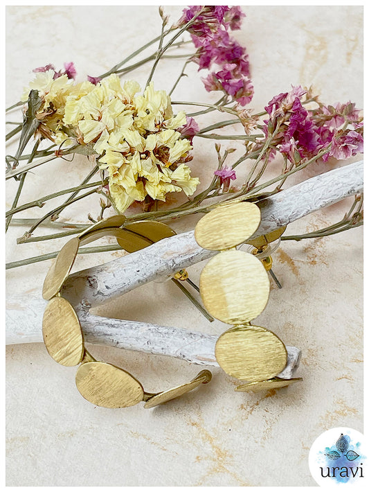 GoldenHalo - Matt Gold Hoop Earrings