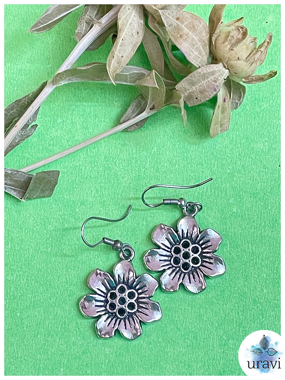 Floral Charm - Floral Small Dangler Earrings