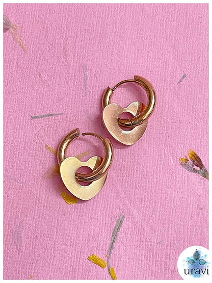 Sweet Heart Anti-Tarnish Earrings