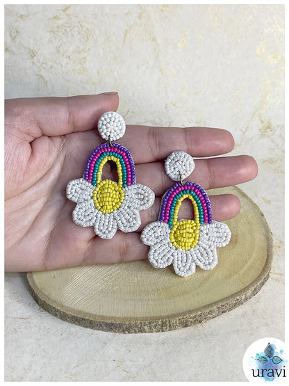 RainbowPetals Handmade Beaded Earring
