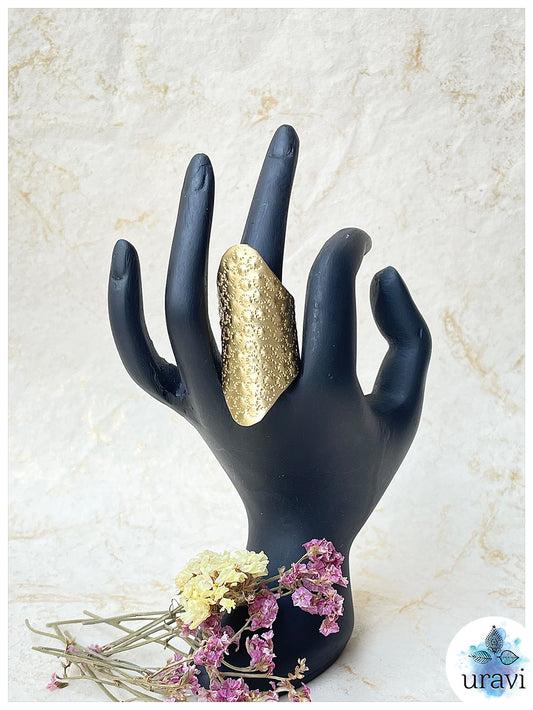 Floral Mirage -Free Size  Matt Gold  Finger Ring