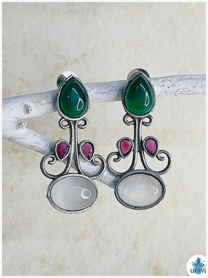 Mridula - Silver Look Alike Stud Earring