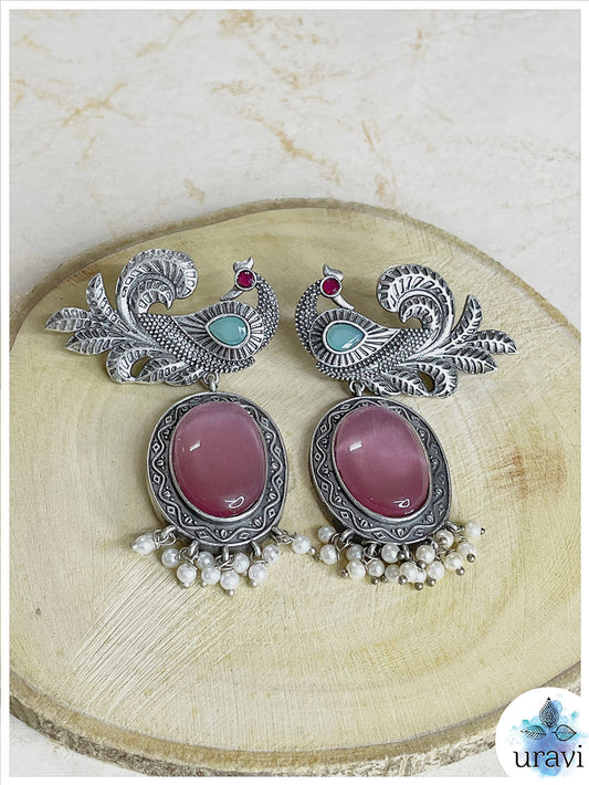 GunGun - Silver Look-Alike Dangler Earrings