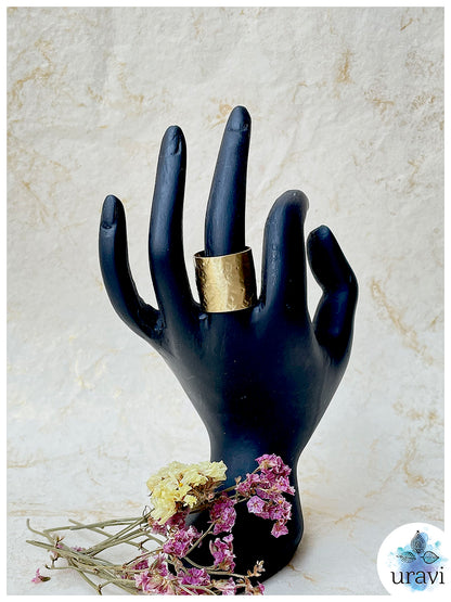 Gold Finger-Free Size  Matt Gold  Finger Ring