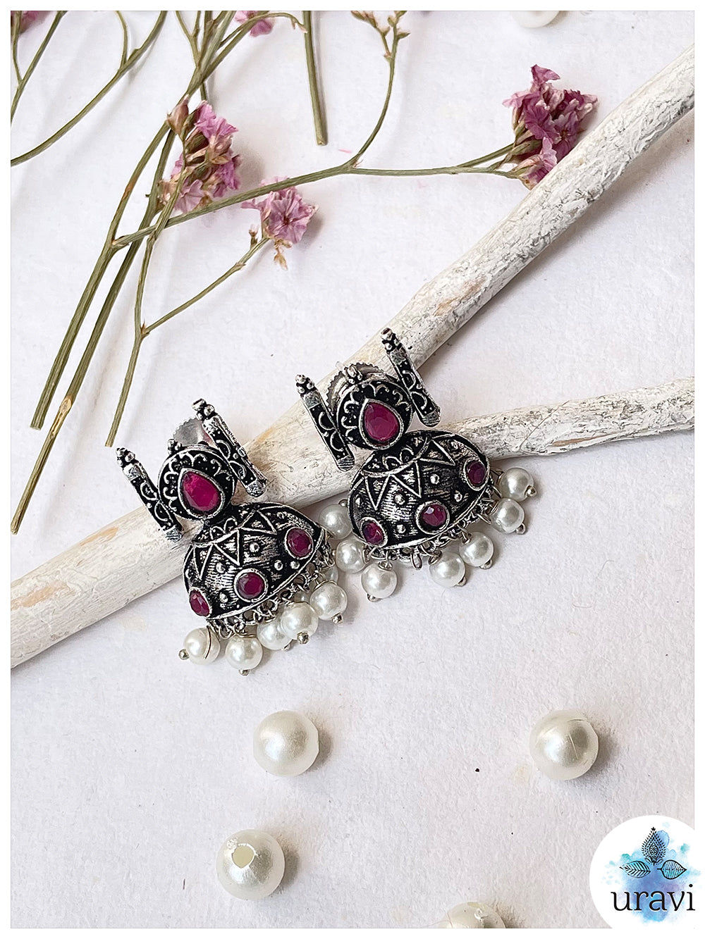 Shaan-e-Mehfil - Oxidised Silver Replica Choker Necklace Set