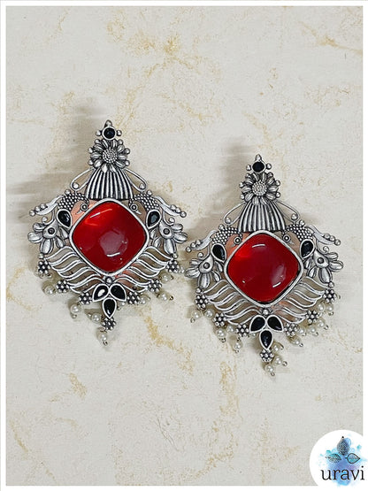 Kiara Silver Look-Alike Dangler Earrings