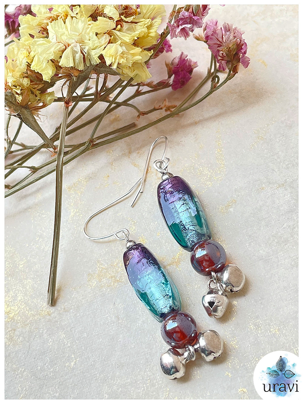 CandyGleam  -  Handcrafted Glass Beaded Earrings