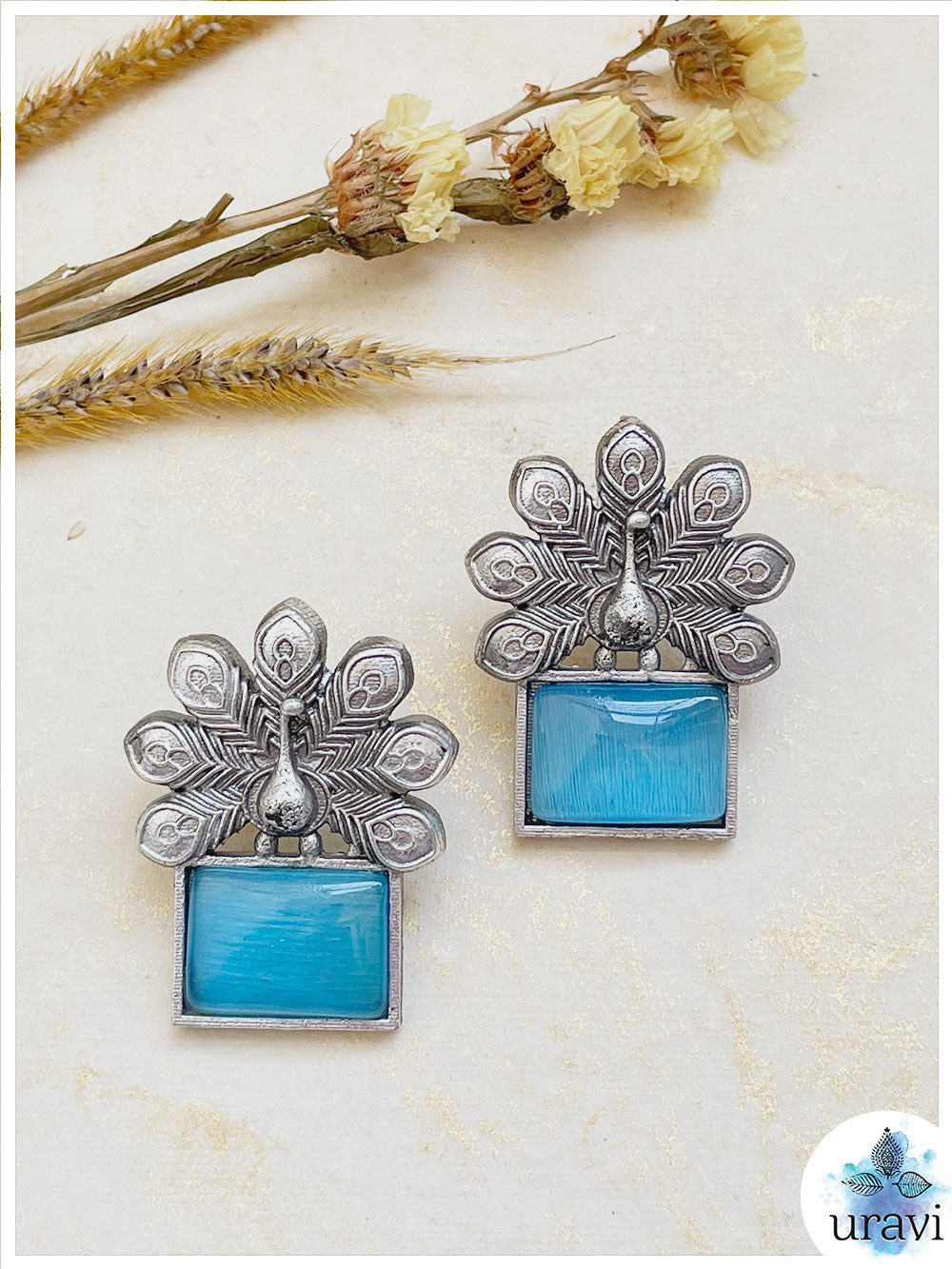 Mayuri - Silver Look Alike Stud Earring