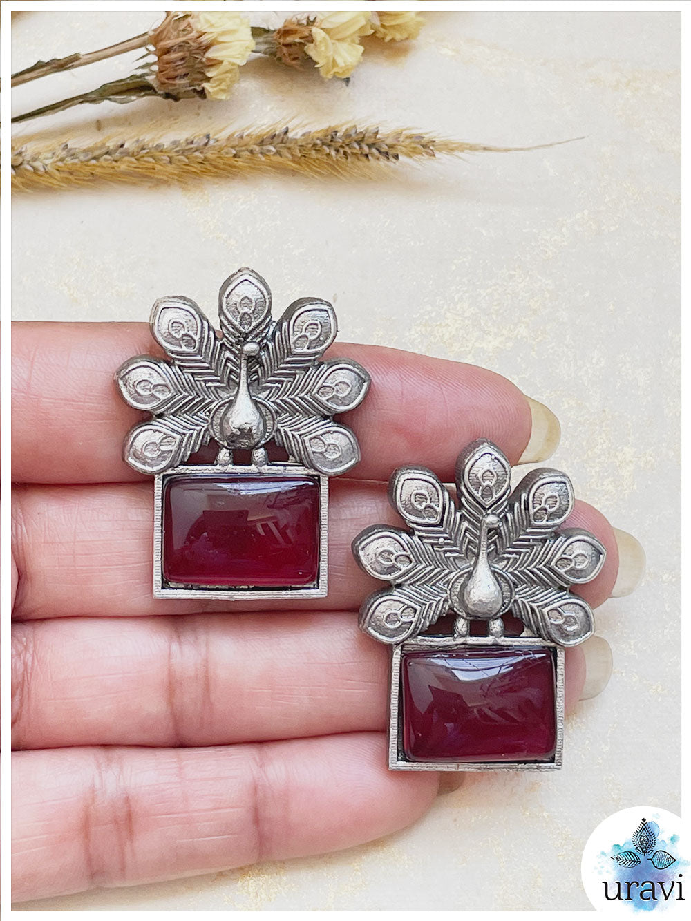 Mayuri - Silver Look Alike Stud Earring