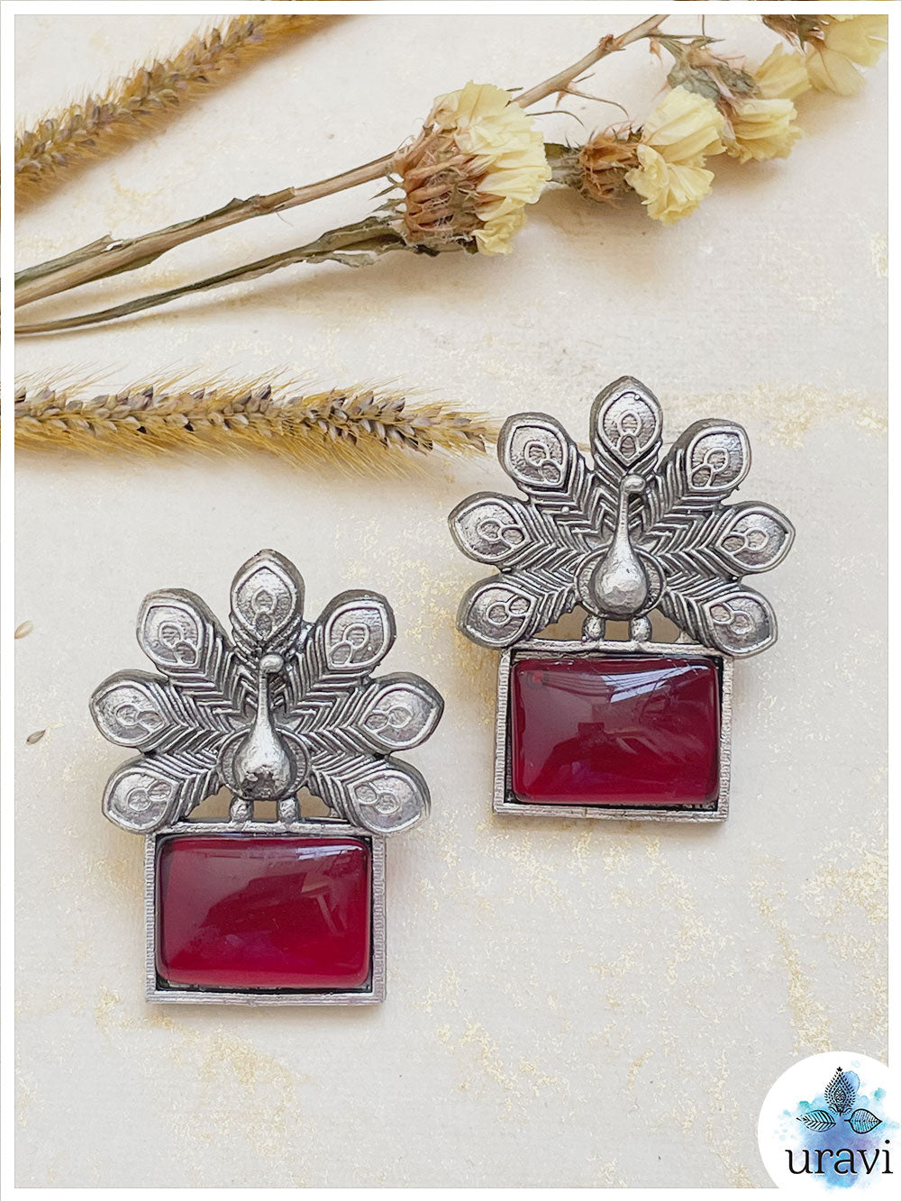 Mayuri - Silver Look Alike Stud Earring