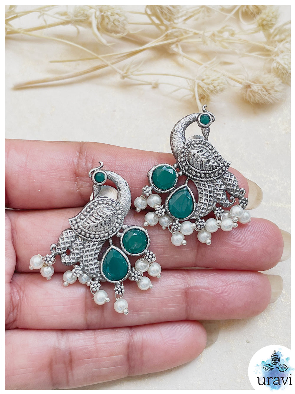 Morni - Silver Look Alike Stud Earring