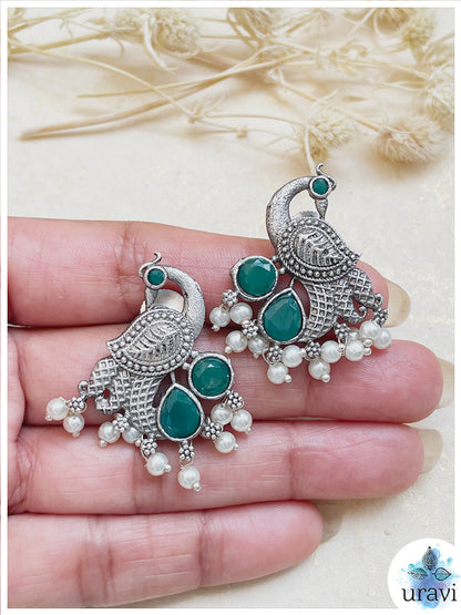 Morni - Silver Look Alike Stud Earring