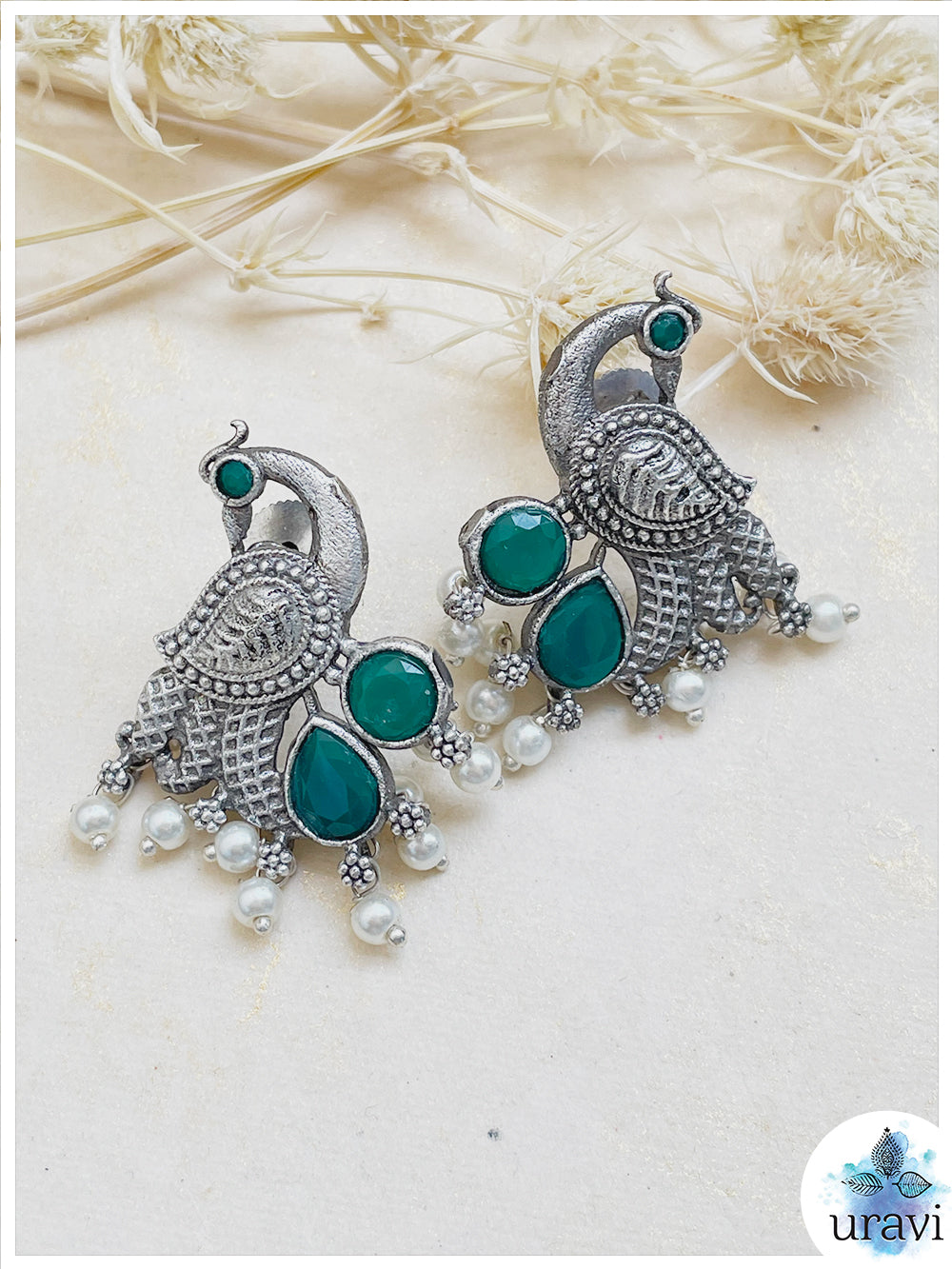 Morni - Silver Look Alike Stud Earring