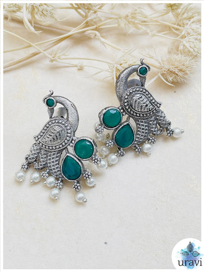 Morni - Silver Look Alike Stud Earring