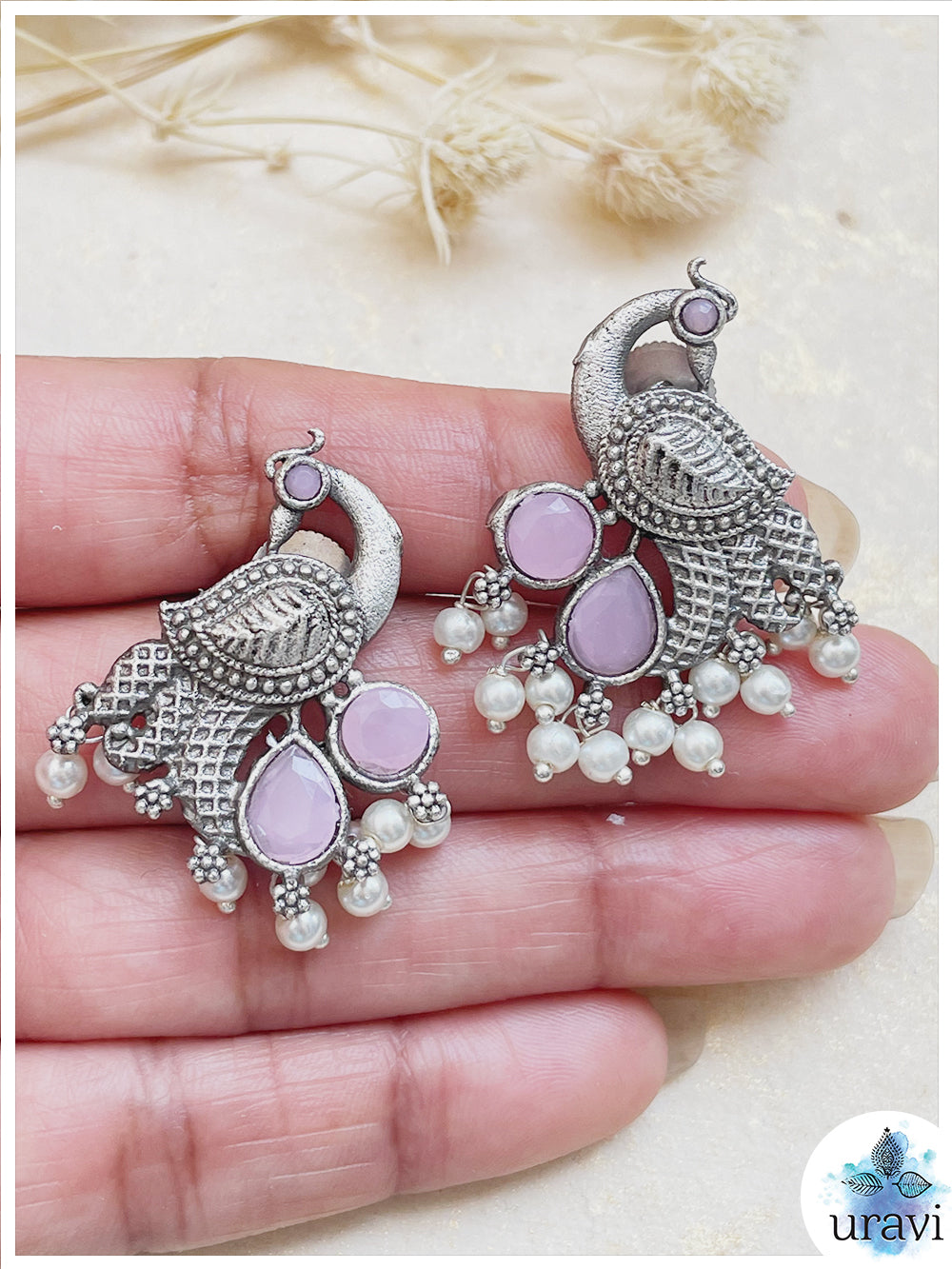 Morni - Silver Look Alike Stud Earring