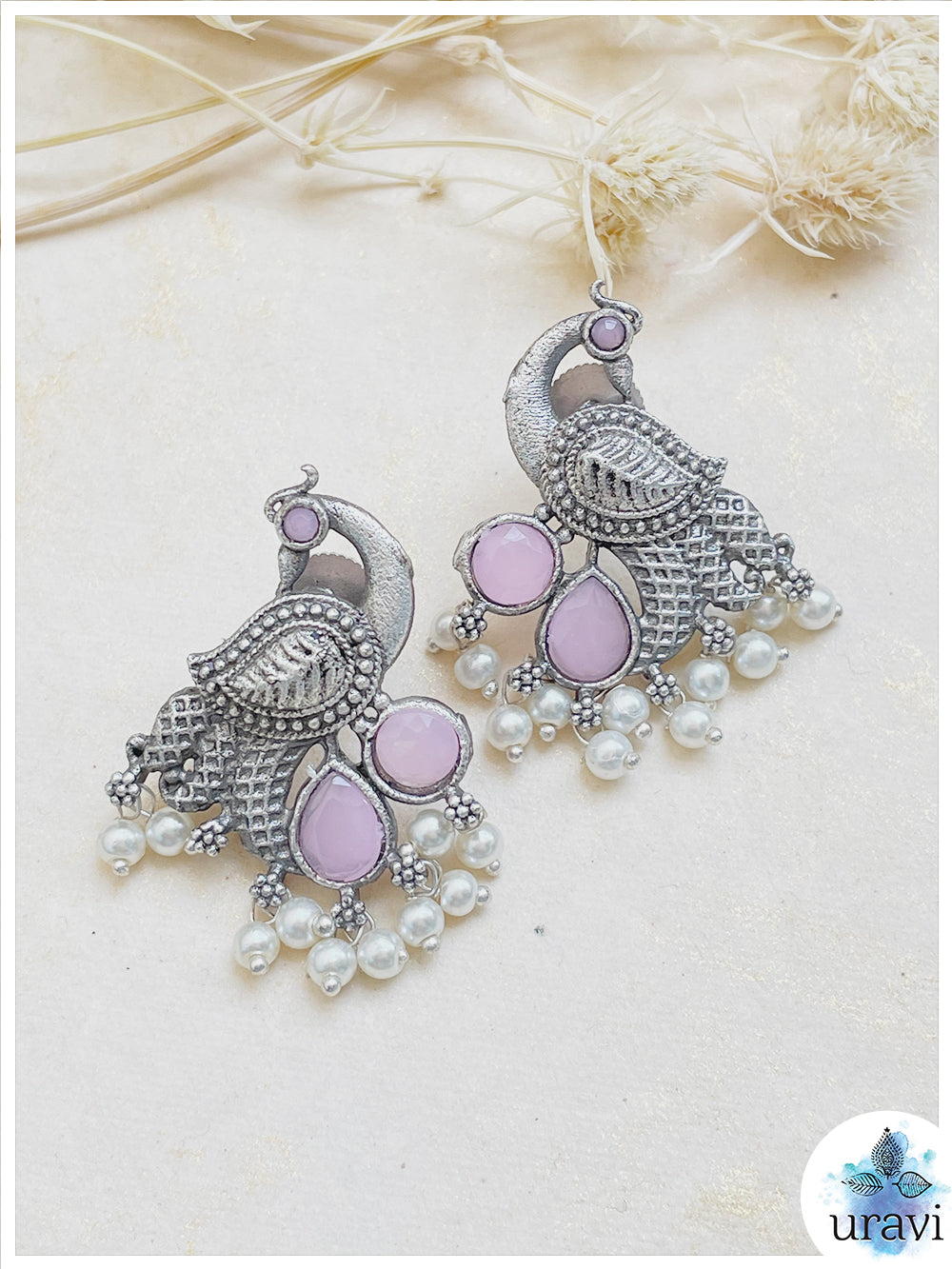 Morni - Silver Look Alike Stud Earring