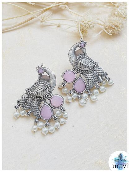 Morni - Silver Look Alike Stud Earring