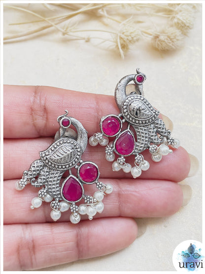 Morni - Silver Look Alike Stud Earring