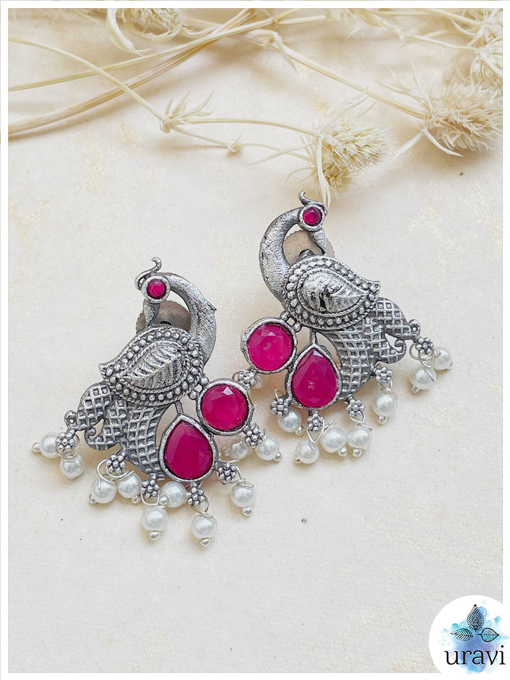 Morni - Silver Look Alike Stud Earring