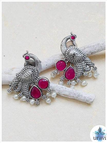 Morni - Silver Look Alike Stud Earring