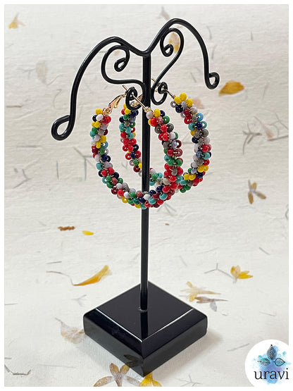 Phulkari Bollywood Style Long Dangler Earrings