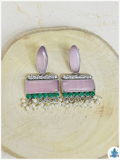 Aaradhya - Sliver Look Alike Dangler Earring