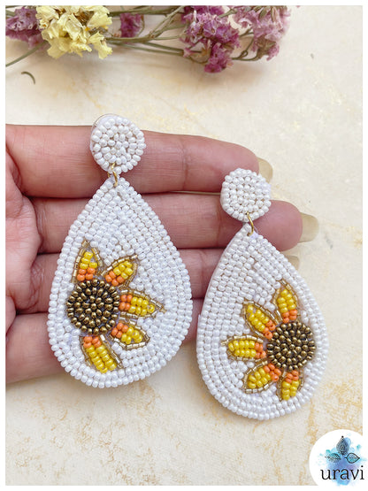 Pear Shape Beaded Handmade Earrings