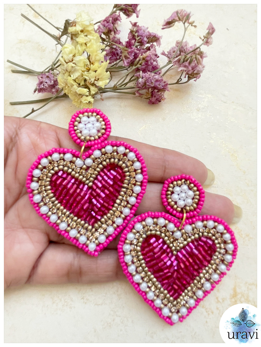 Valentine Beaded Handmade Earrings